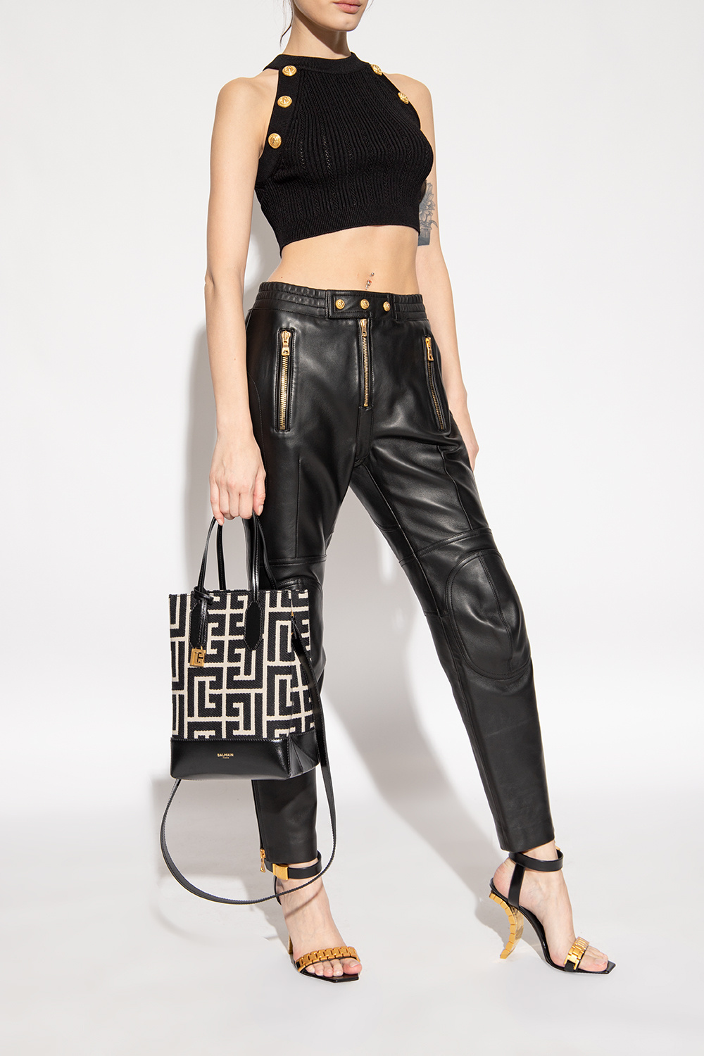 BALMAIN ワンショルタ ミニスカト CF0R5036WC09 0PA Balmain One Shoulder Mini Skirt | italist
